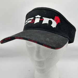 Fetish Cycles Visor‎ Cap SIN OS Black Riding Bike Athletic Adj. Hat Streetwear